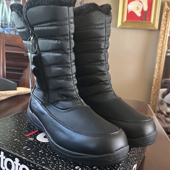 totes Women's  Jennifer Waterproof Snow Boots black Wide Width size 11W - Picture 17 of 17